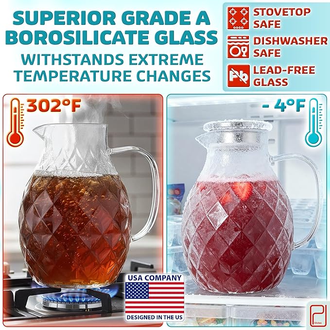 Premium Borosilicate Glass Pitcher