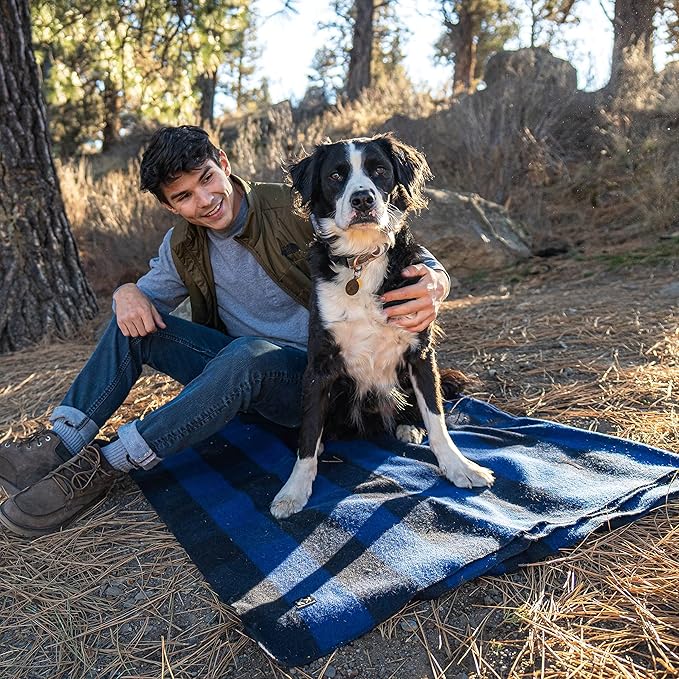 Arcturus Plaid Wool Blankets - 4.5lbs Warm, Heavy, Washable, Large | Great for Camping, Outdoors, Sporting Events, or Home