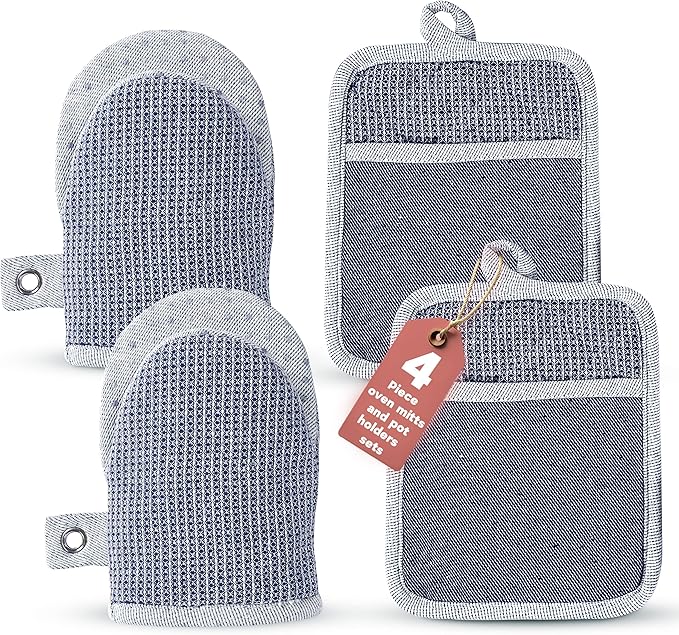 Casa Platino Silicone Oven Mitts & Potholders, 4-Piece – Pot Holders